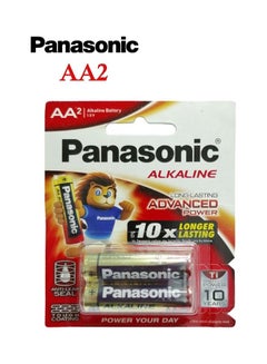 Panasonic Long-Lasting Advanced Power AA Alkaline Battery (1.5 V, 2 Pcs) Gold  - Image 1