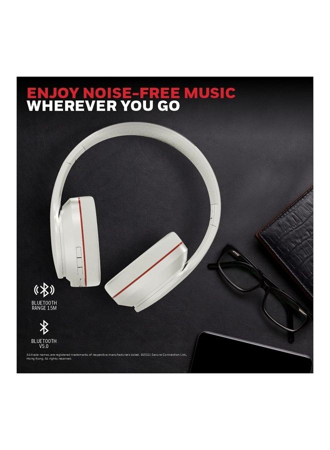 Honeywell Trueno U10 Bluetooth V5.0 Wireless Over Ear Headphone with mic, ANC, Upto 20H Playtime, 40mm Drivers, Padded Ear Cushions, Integrated Controls, Deep Bass, IPX4, 3.5mm, Voice Assistant enabled Silver  - Image 3