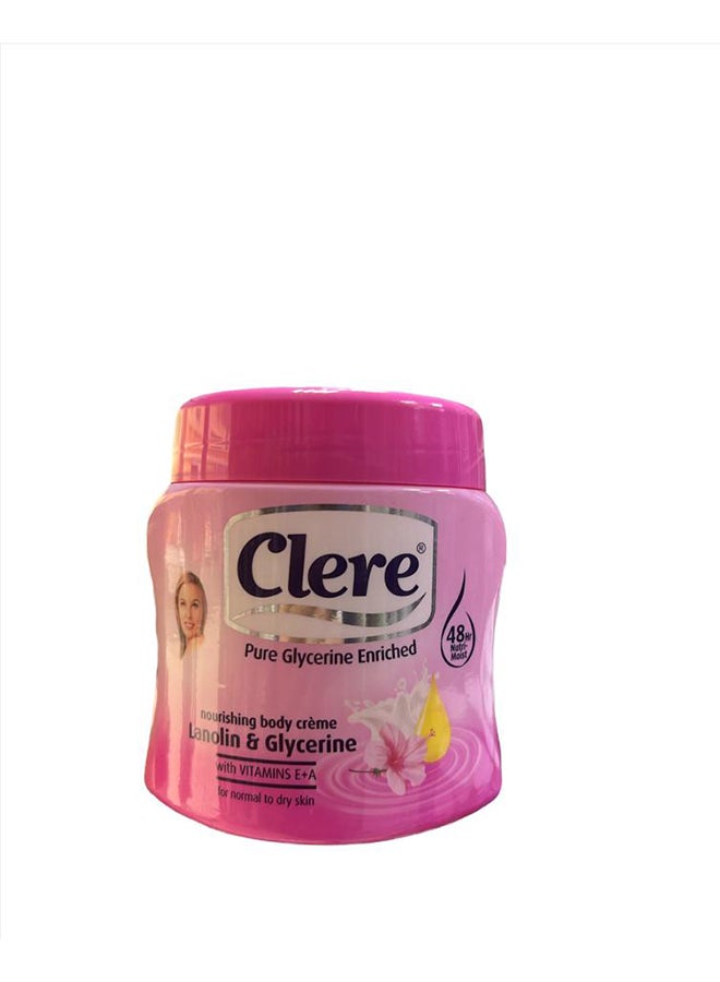 Clere Nourishing Body Cream Lanolin & Glycerine 500ml