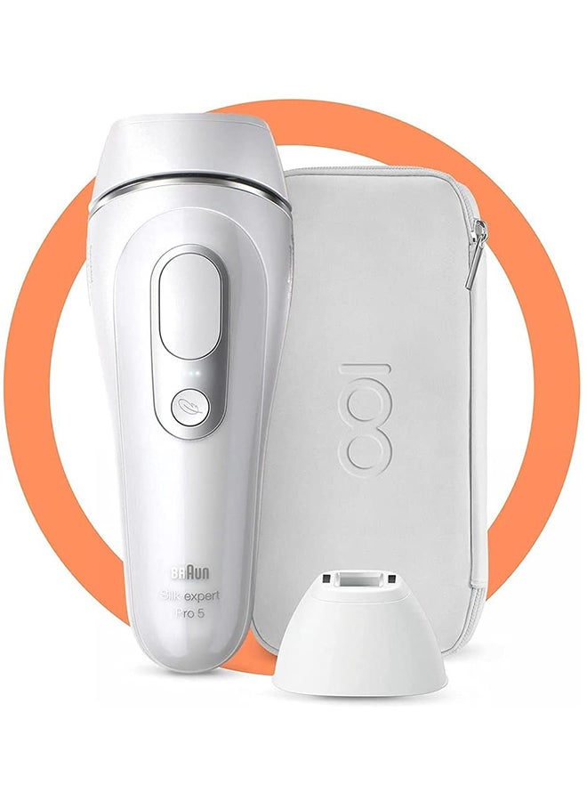 براون جهاز إزالة الشعر بالنبض الضوئي سيلك-اكسبرت برو 5 بتصميم ذو اصدار محدود مع رأس دقيق وحقيبة فاخرة، موديل MBSEP5 أبيض - Image 2
