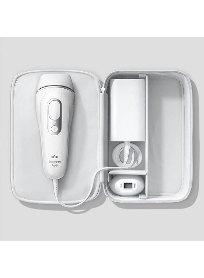 براون جهاز إزالة الشعر بالنبض الضوئي سيلك-اكسبرت برو 5 بتصميم ذو اصدار محدود مع رأس دقيق وحقيبة فاخرة، موديل MBSEP5 أبيض - Image 4