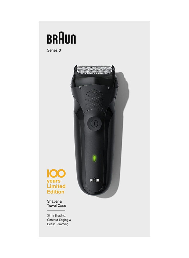 BRAUN Series 3  Max  100 Years Limited Edition Electric Shaver MBS3 Black 20.3 x 5.62 x 11.2cm  - Image 3