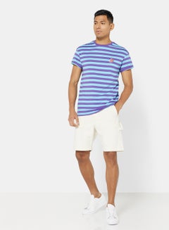 NEW LOOK Short Sleeve Striped T-Shirt Blue  - Image 3