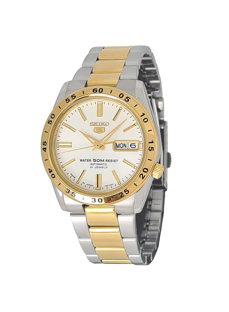 Seiko - Men's Round Shape Stainless Steel Analog Wrist Watch - 2-Tone - SNKE04J - Image 1