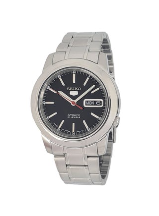 Men's Round Shape Stainless Steel Analog Wrist Watch - Silver - SNKE53J - v1653460951/N14045557A_1