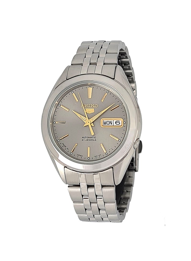 Seiko - Men's Round Shape Stainless Steel Analog Wrist Watch 38 mm - Silver - SNKL19J1 - Image 1