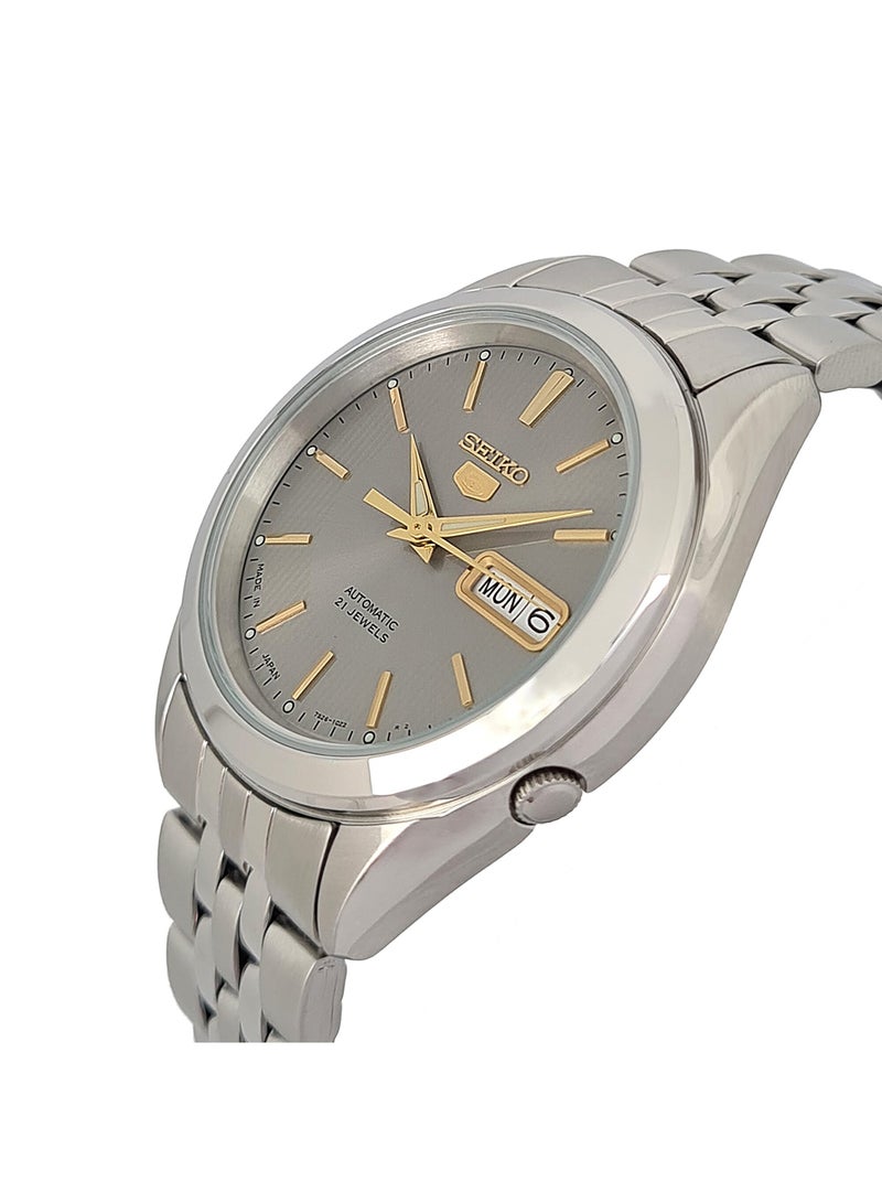 Seiko - Men's Round Shape Stainless Steel Analog Wrist Watch 38 mm - Silver - SNKL19J1 - Image 1