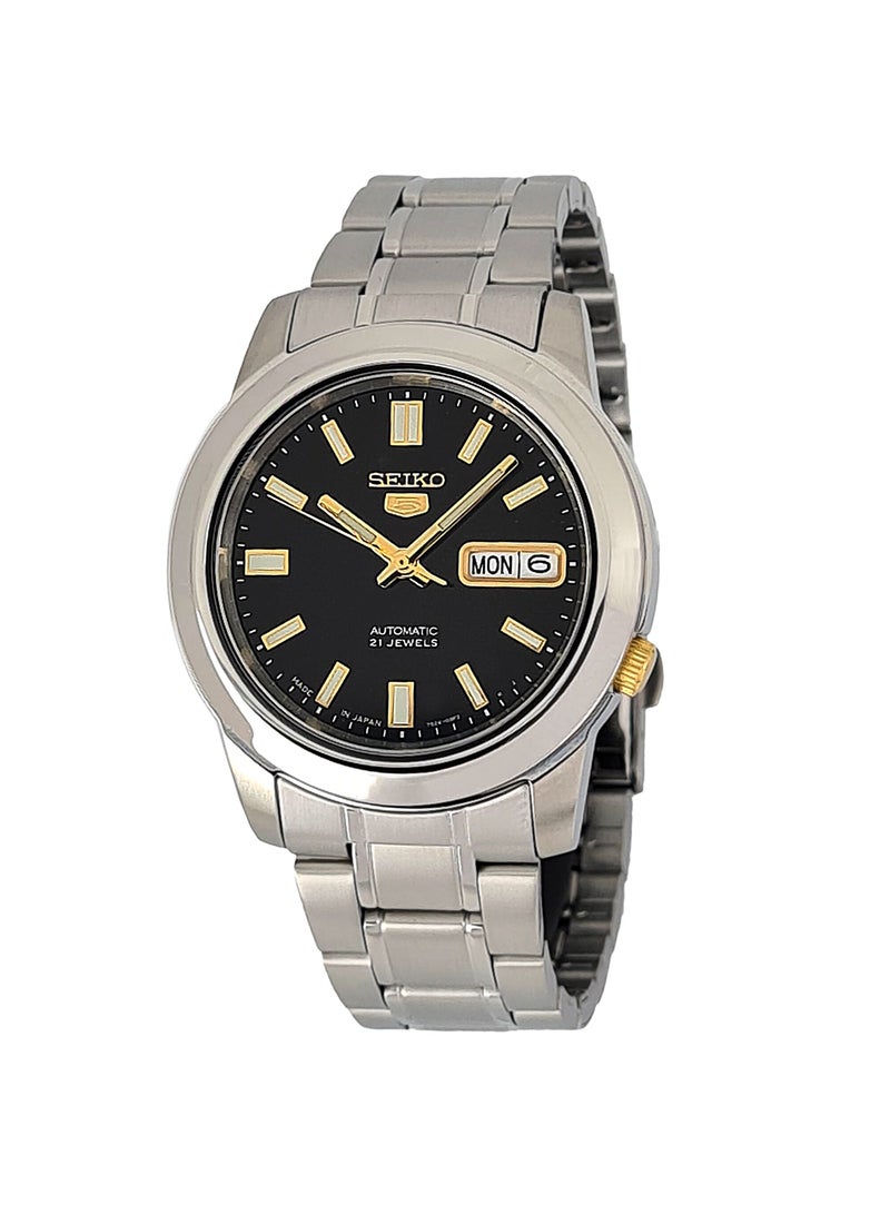 سيكو ساعة يد بعقارب وسوار من الستانلس ستيل طراز SNKK17J1 للرجال - Image 1