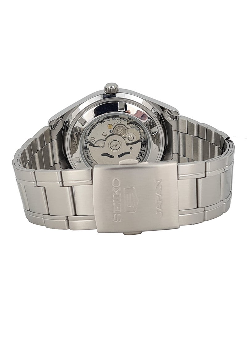Seiko Men's Round Shape Stainless Steel Analog Wrist Watch - Silver - SNKP21J  - Image 3