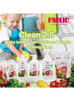 FARLIN Plant-based and Eco-friendly Clean 2.0 Bottle Wash With 100 % Natural Source Ingredients  - Image 4