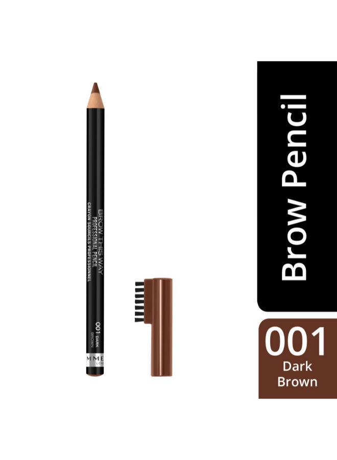 RIMMEL LONDON - Professional Eyebrow Pencil 001 – Dark Brown - Image 1