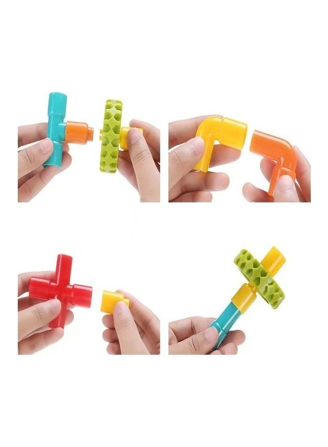 فاشون هوم ألعاب تعليمية إبداعية للأطفال مكونة من 76 قطعة من مكعبات البناء المصنوعة من الأنابيب - Image 4