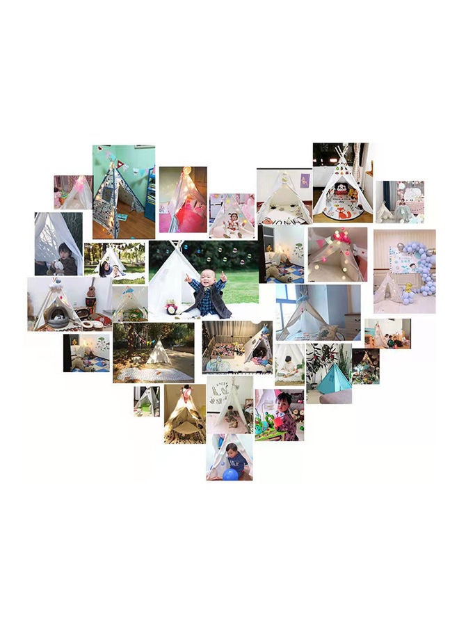Kidle Portable Indian Cotton Carva Tipi Teepee Children's Tent For Kids 100x100x110cm - Image 4