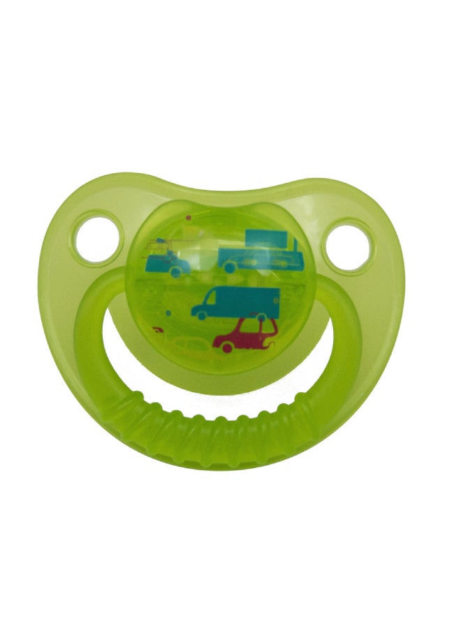 Safari Silicone cherry soother with cap - 6m+ 