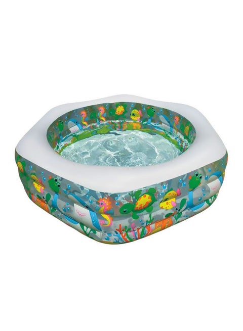 Hexagonal Paddling Ocean Reef Design Pool 12-56493NP 191x178x61cm
