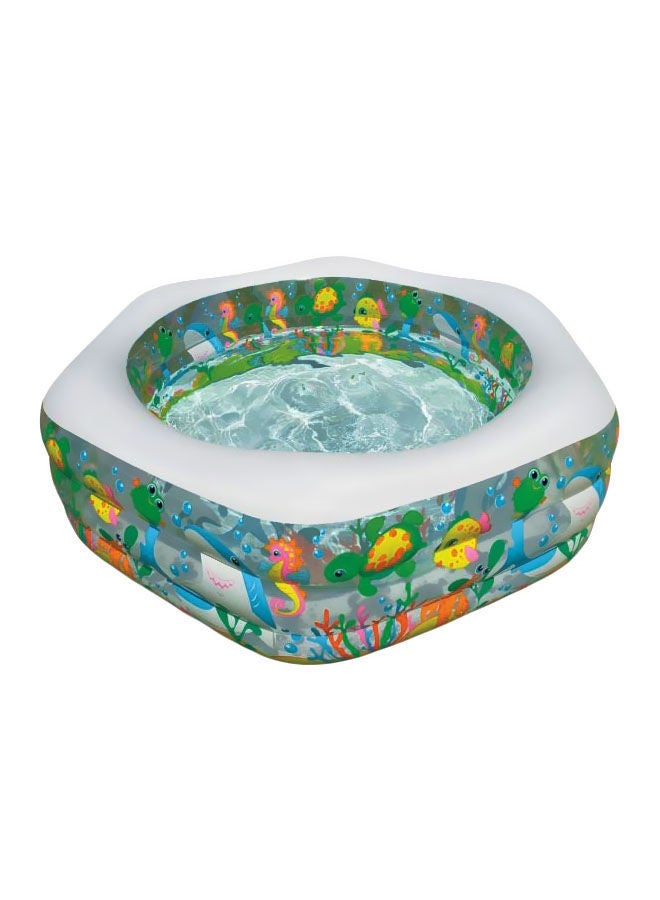 Hexagonal Paddling Ocean Reef Design Pool 12-56493NP 191x178x61cm