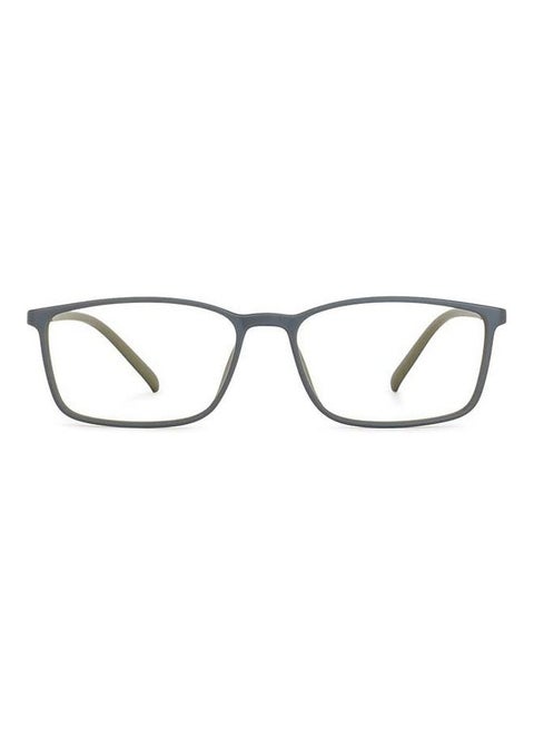 Zero Power Bluecut & Antiglare Rectangular Shape Computer Eyeglasses LB E13527 - Lens Size: 53mm - Grey