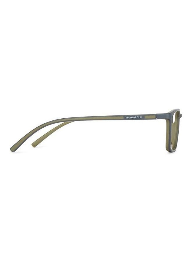 Lenskart Blu - Zero Power Bluecut & Antiglare Rectangular Shape Computer Eyeglasses LB E13527 - Lens Size: 53mm - Grey - Image 1