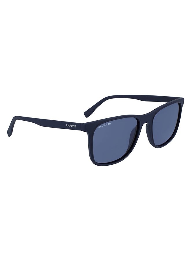 LACOSTE - Men's Full Rimmed Modified Rectangular Frame Sunglasses - Lens Size: 55 mm - Image 1