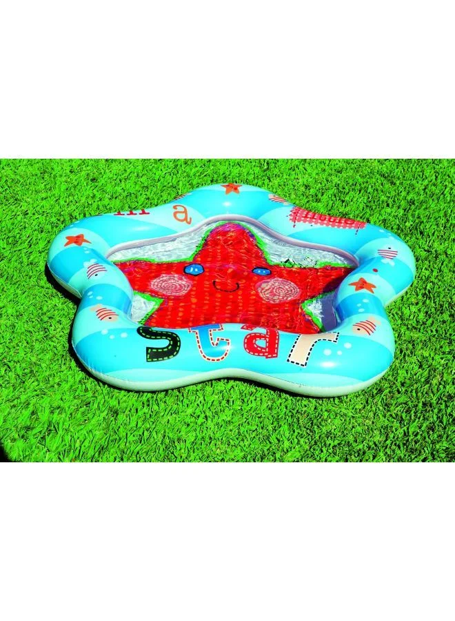 انتكس Star Shaped Baby Inflatable Foldable Portable Lightweight Swimming Pool 102x99x13cm 102x99x13cm