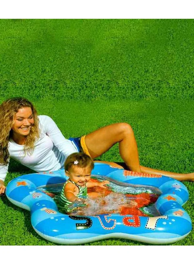 انتكس Star Shaped Baby Inflatable Foldable Portable Lightweight Swimming Pool 102x99x13cm 102x99x13cm