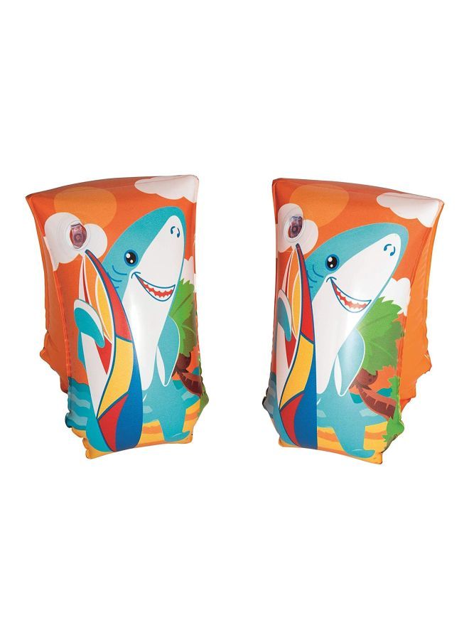 Bestway Shark-Printed Inflatable Armfloats 15x30cm - Image 2