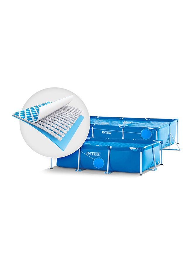 INTEX - Superior Strength And Longer Durability Sturdy Rectangular Unisex Frame Swimming Pool Blue with Filter Pump Model 28274 Summer Fun Water Play 450x220x84cm - Image 1