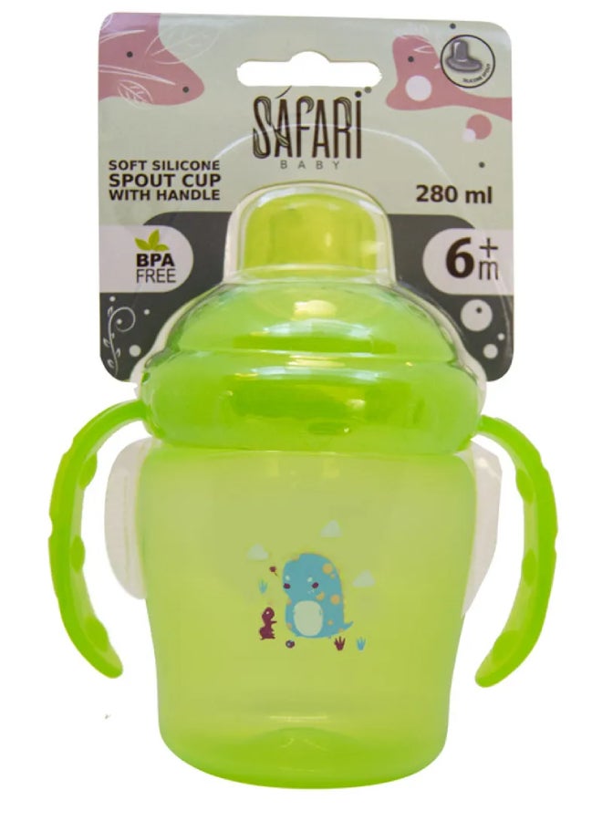 Safari Silicone Spout cup with handle 280ml  - Image 1