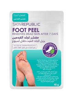 SKIN REPUBLIC Foot Peel Mask Removes Dead Skin After 7 Days Clear 40grams  - Image 1