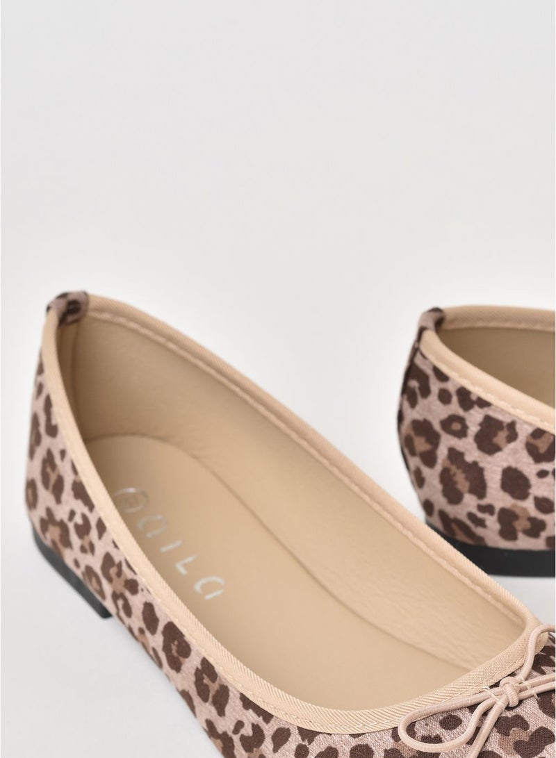Aila - Animal Print Ballerina Leopard Beige - Image 1