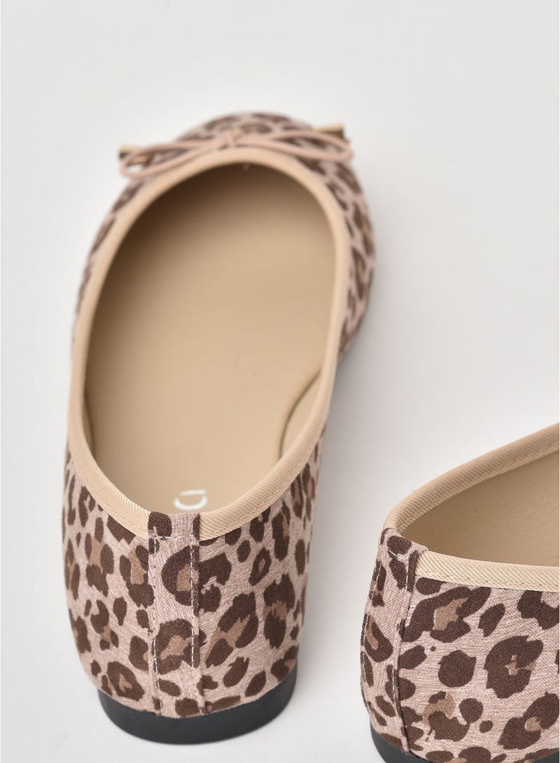 Aila - Animal Print Ballerina Leopard Beige - Image 1