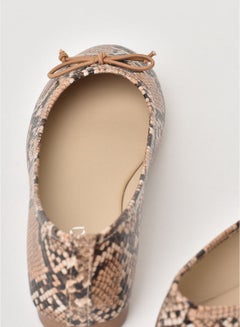 Aila Dyed Ballerina Snake Print-Taupe  - Image 4