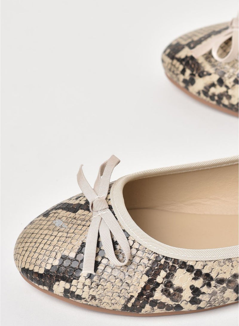 Aila - Dyed Ballerina Snake Print-Beige - Image 1