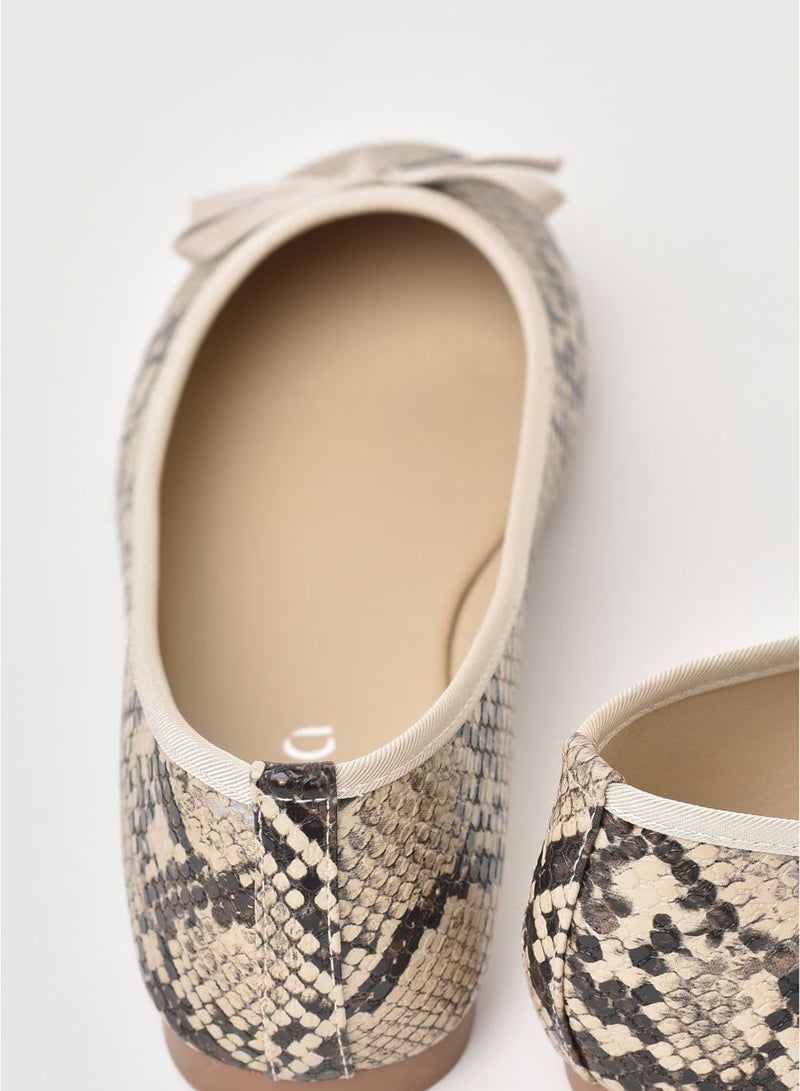 Aila - Dyed Ballerina Snake Print-Beige - Image 1