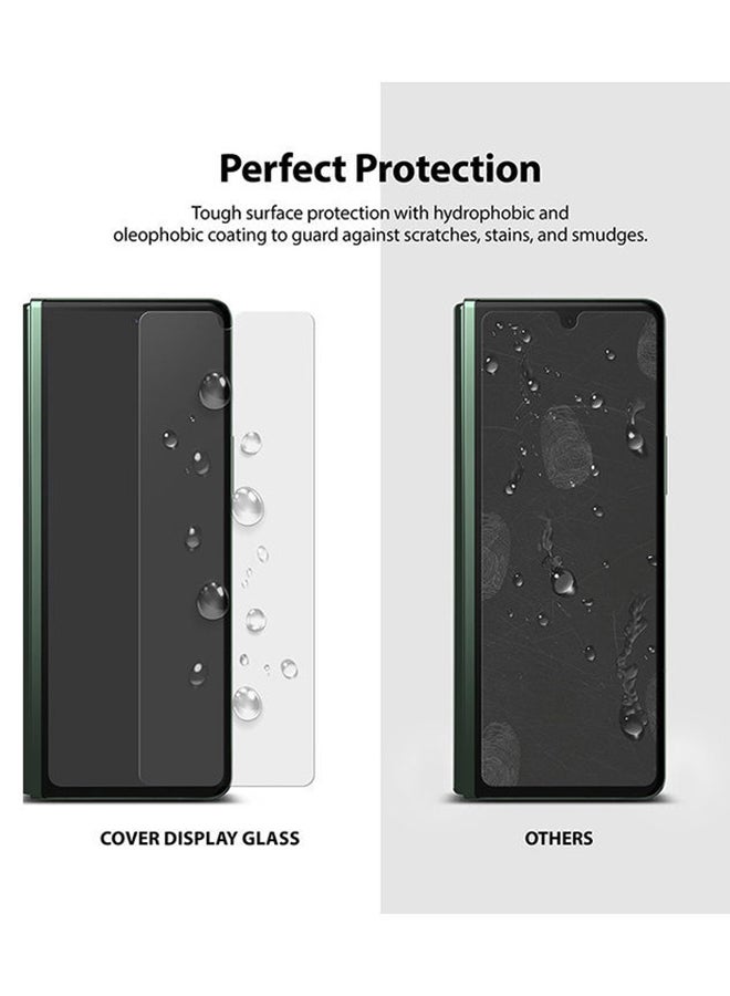 Ringke Tempered Glass Protector For Samsung Galaxy Z Fold 3 Screen Protector 9H Hardness Full Coverage Bubble-Free Anti Scratch Protective Film Clear - Image 5