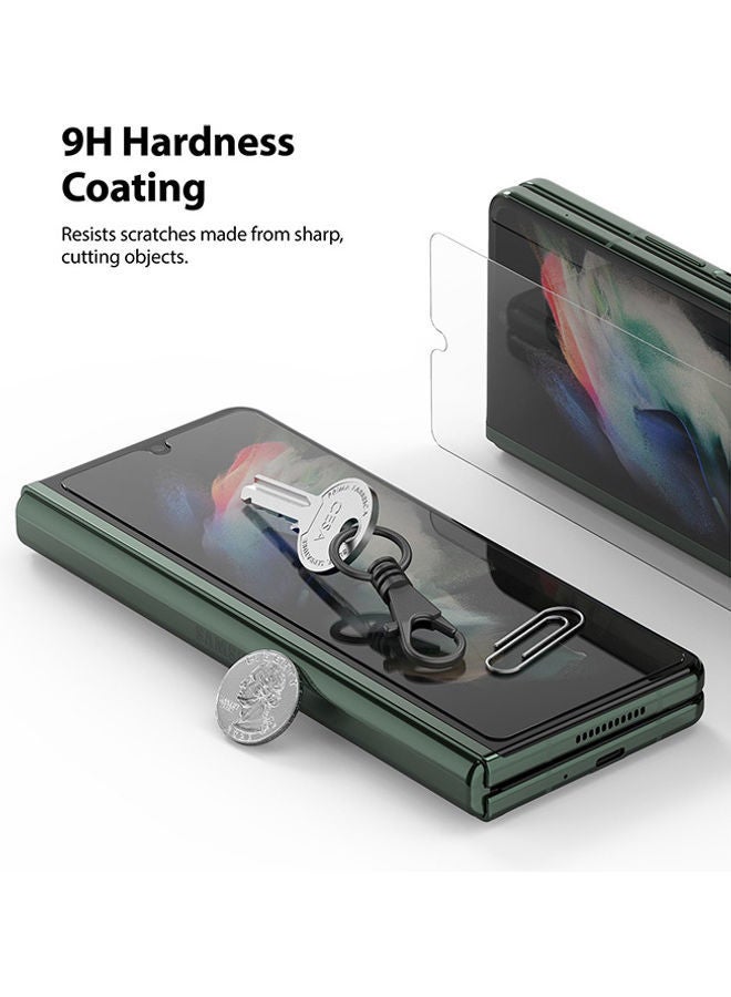 Ringke Tempered Glass Protector For Samsung Galaxy Z Fold 3 Screen Protector 9H Hardness Full Coverage Bubble-Free Anti Scratch Protective Film Clear - Image 4