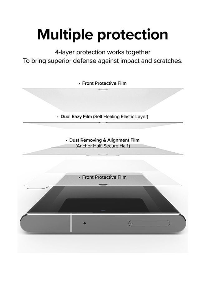 Ringke Dual Easy Film [2 Pack] for Samsung Galaxy S22 Ultra 5G Screen Protector,Anti-Dust,Full Coverage HD Quality Easy Application Clear - Image 3