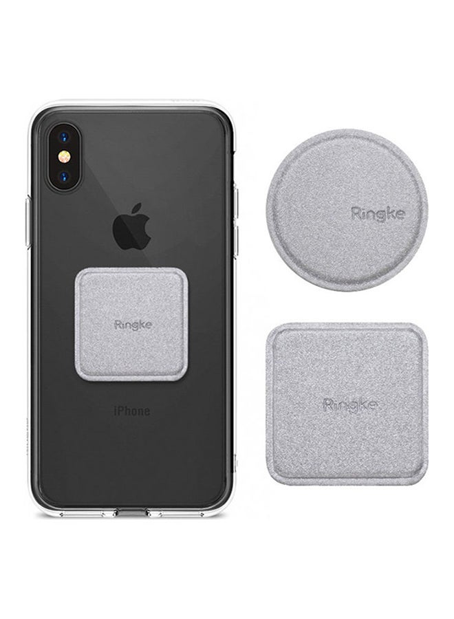 Ringke Magnetic Mount Replacement Metal Plate Kit 3M Adhesive Pads For Magnet Phone Car Mount (Pack of 2) Silver - Image 1
