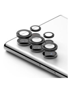 Ringke Camera Lens Frame Glass Compatible with Samsung Galaxy S22 Ultra Galaxy S22 Ultra 5G, Anti-Scratch Tempered Glass Camera Lens Protector - Black  - Image 1