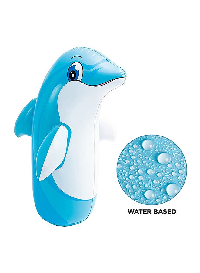 انتكس كيس ملاكمة على شكل دولفين  ثلاثي الأبعاد قابل للنفخ 97x61سم - Image 2