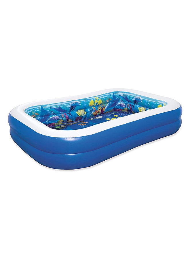 Bestway 3D Undersea Adventure Pool - Blue 262x175x51cm  - Image 1