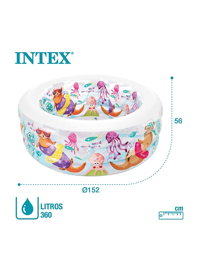 INTEX Aquarium Inflatable Foldable Portable Lightweight Swimming Pool 152x56cm 152x56cm