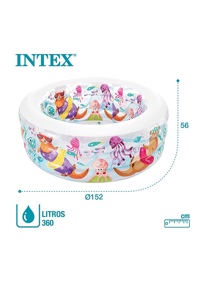 INTEX - Aquarium Inflatable Foldable Portable Lightweight Swimming Pool 152x56cm - Image 1