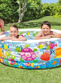 INTEX Aquarium Inflatable Foldable Portable Lightweight Swimming Pool 152x56cm  - Image 3