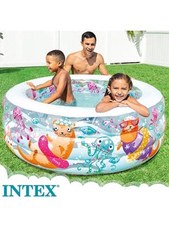 INTEX Aquarium Inflatable Foldable Portable Lightweight Swimming Pool 152x56cm  - Image 4