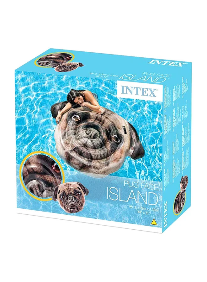 INTEX Pug Face Island Pool Float Inflatable