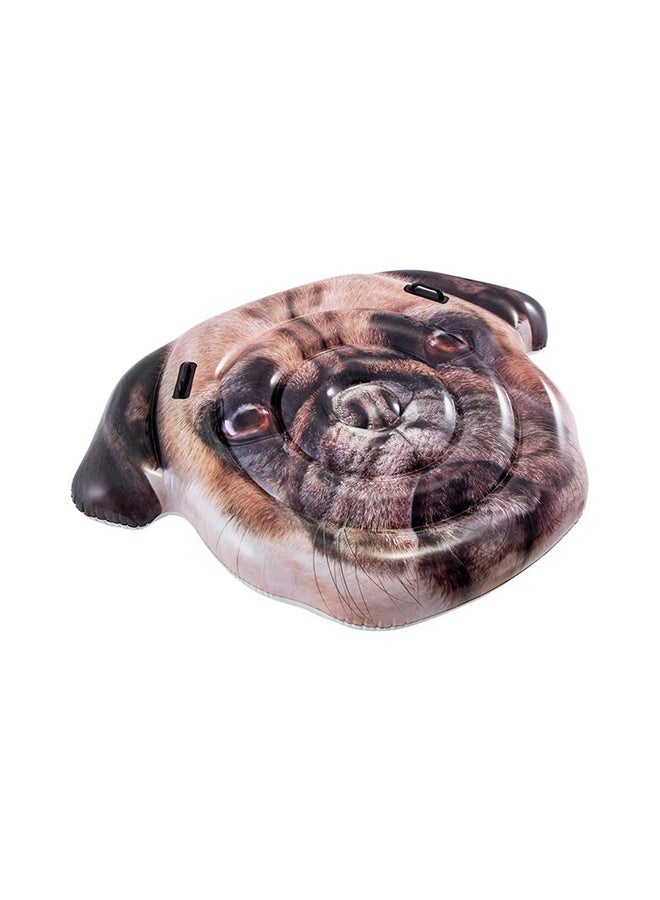 INTEX - Pug Face Island Pool Float Inflatable 1.73x1.30cm - Image 1