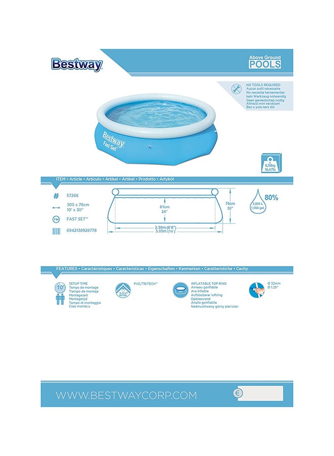 Bestway Fast Set Swimming Pool 305x76cm  - Image 4