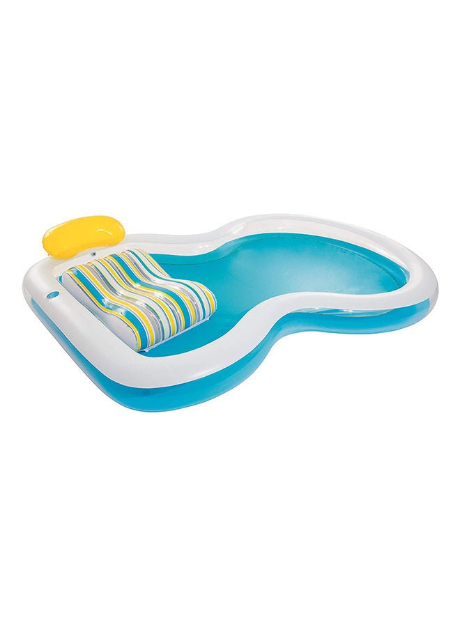 Bestway Inflatable Staycation Family Pool With 2 Cushions And A Headrest With Heavy Duty Repair Patch 279x234x48cm  - Image 1