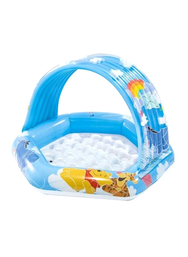 INTEX Winnie The Pooh Baby Inflatable Foldable Portable Lightweight Swimming Pool 109x102x71cm  - Image 1